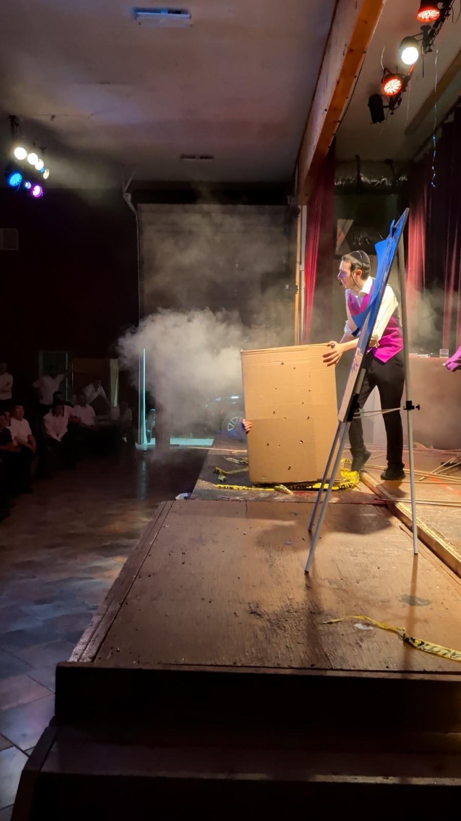 A smoke effect on a dark stage